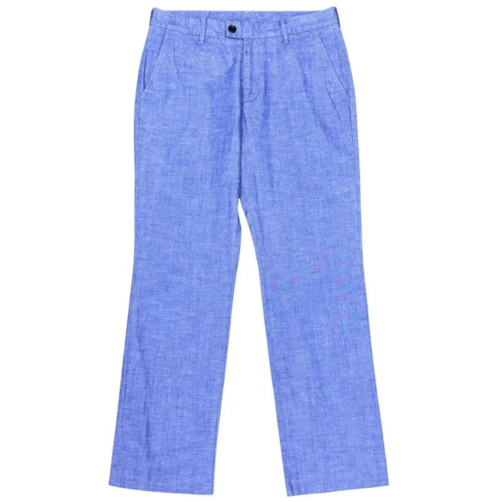 BONOBOS Men's EUC Chambray Straight-Fit Chinos Blue‎ Chambray | Size 31 x 30